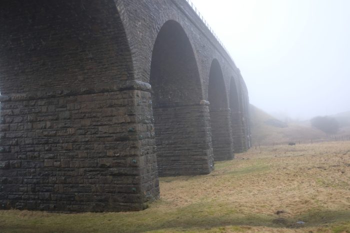 Dandry Mire viaduct in the mist